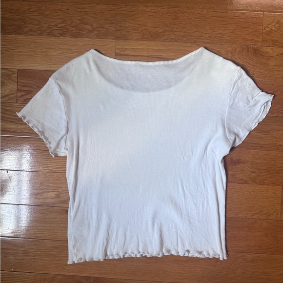 Reformation lettuce edge white tee S - Picture 2 of 2